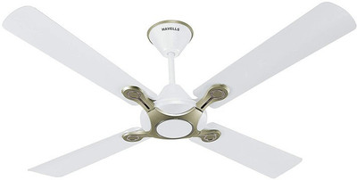HAVELLS Leganza 4 Blade 1200MM Pearl White Silver with 1 Year Warranty 1200 mm Ceiling Fan(Pearl White-Silver | Pack of 1)