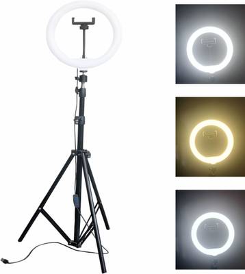 APSOLIGHT 10 Inch Selfie Ring Light with 7 Ft Tripod Stand and