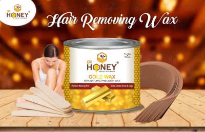 DR.HONEY gold wax 600.66 gram strip and stick wax for all skin full body wax Wax(600.66 g)
