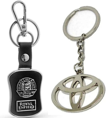 JAINSON MARTIN Combo of leather metal logo keychain Key Chain