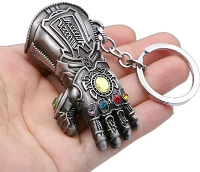 JAINSON MARTIN METALLIC THANOS HAND SILVER KEYCHAIN Key Chain