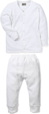 NammaBaby Top - Pyjama Set For Boys & Girls(White, Pack of 1)