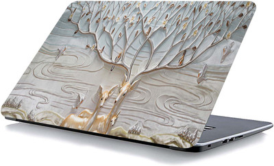 qth FLORAL LAP-4788 VINYL Reusable Laptop Skin Compatible for 15.6 inch(Theme: Spiritual)