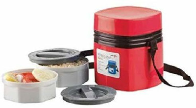 VAGMI Power Plus Plastic (microwaveable) 3 Container Lunch Box 3 Containers Lunch Box(1 L, Thermoware)