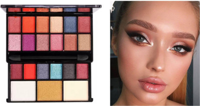 tanvi27 18 EYESHADOW + 1 BLUSHER + 1 HIGHLIGHTER + 1 COMPACT MAKEUP KIT