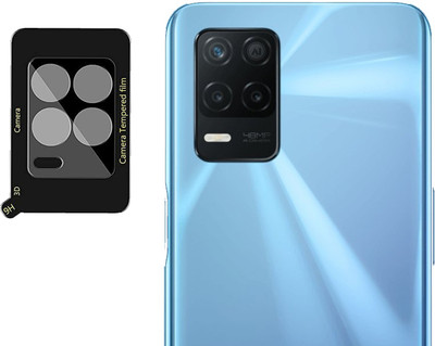 Caseworm Back Camera Lens Glass Protector for Realme 8 (4G) Slim 9H Strong Glass Full Coverage, Scratch Resistant(Pack of: 1)