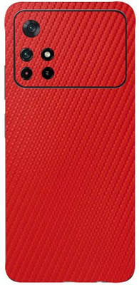 AsSkin Poco M4 Pro, poco m4 pro, poco m4 pro Mobile Skin(Ultra Super Red Carbon Fiber Skin With High Matte Finish..0786)