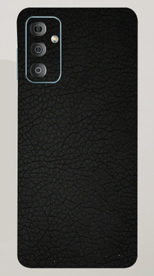 Mclaxa Black Leather Mobile Back Skin, Black Leather, SAMSUNG GALAXY F23 5G Mobile Skin(Black Leather Skin With Super Matte Finish)