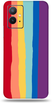 SkinoMania Iqoo Z6 5g Mobile Skin Mobile Skin(Multicolor Rainbow-Lines)