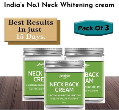 AroMine Neck Back Whitening Cream For Dark Black Underarm Spot-100gm-3-Jar-(300 g)