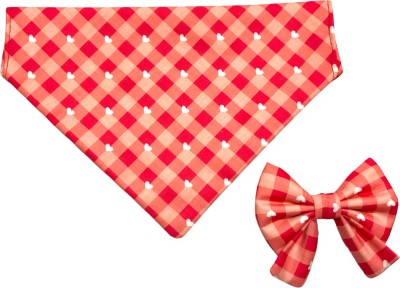 Wags4Whiskers Bandana, Bow for Dog, Cat(Red)