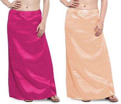 Guddan GD-1103-Rani-LightPeach Pure Satin Petticoat(Free)