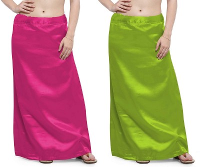 Guddan GD-1103-Rani-NeonGreen Pure Satin Petticoat(Free)