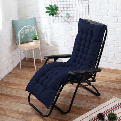 OneNonly Cotton Solid Chair Pad Pack of 1(Dark Blue)