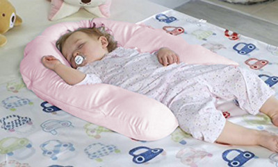 Texlux Microfibre Solid Baby Pillow Pack of 1(Pink)