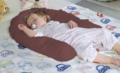 Jaipurlinen Microfibre Solid Baby Pillow Pack of 1(Brown)
