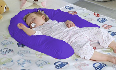 EVOL Upgrade Model Pregnancy Pillow Microfibre Solid Baby Pillow Pack of 1(Dark Blue)