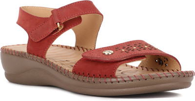Scholl Women Flats(Red , 5)