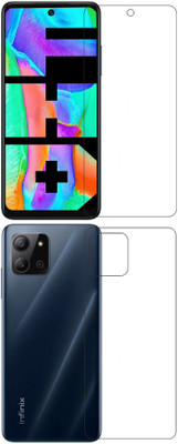 wooden craft Front and Back Tempered Glass for Infinix Hot 11 2022 {Flexible}(Pack of 2)