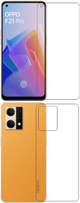 wooden craft Front and Back Tempered Glass for OPPO F21 pro {Flexible}, CPH2363, F21 pro(Pack of 2)