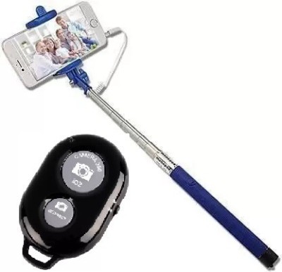 KAELAN Selfie Stick multi-function Wireless Bluetooth |Selfie Stick with Remote blue Bluetooth Selfie Stick(Blue, Remote Included)