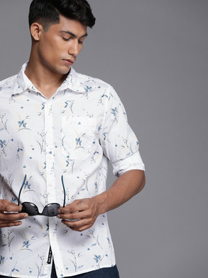 WROGN Men Printed Casual White Shirt