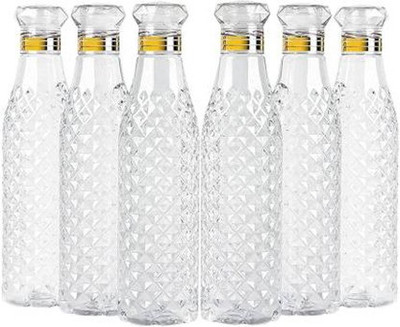Somkala 1000 ml Plastic Bottle(Pack of 6, Clear)