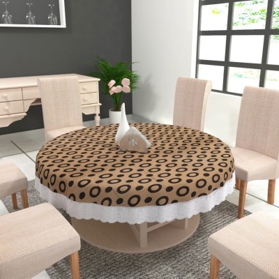 MONKDECOR Printed 4 Seater Table Cover(Brown, PVC)