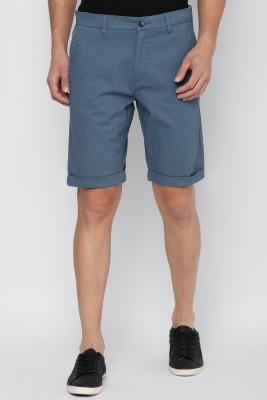 LOUIS PHILIPPE Solid Men Blue Regular Shorts