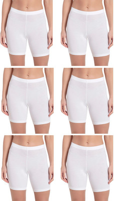 LUX Solid Women White Cycling Shorts