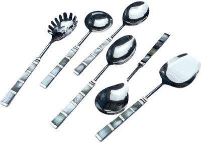 MFU-MADE FOR YOU Designer Serving Spoon Set Gift Box |Serving Spoon for Dinning Stainless Steel Serving Spoon Set(Pack of 6)
