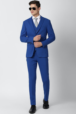 PETER ENGLAND Single Breasted - 2 button Solid Men Suit