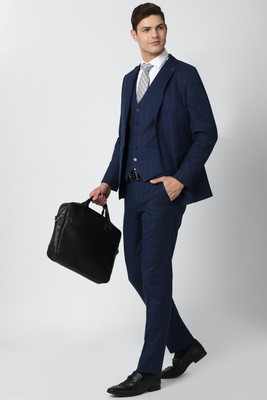 PETER ENGLAND Single Breasted - 2 button Checkered Men Suit