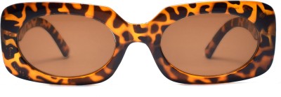 PETER JONES Retro Square Sunglasses(For Men & Women, Brown)