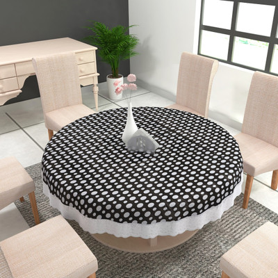 MONKDECOR Printed 4 Seater Table Cover(Brown, PVC)
