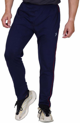 axys Solid Men Dark Blue Track Pants