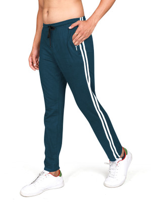 RazcalJack Striped Men Blue Track Pants