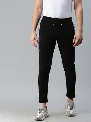 Showoff Solid Men Black Track Pants