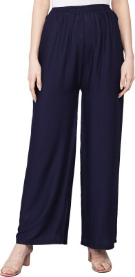 NGT Flared Women Dark Blue Trousers