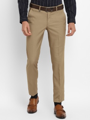 TURTLE Slim Fit Men Beige Trousers