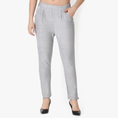 Leriya Fashion Relaxed, Regular Fit Women Grey Trousers