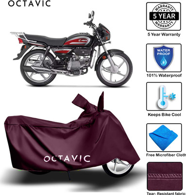 Mdstar Waterproof Two Wheeler Cover for Hero(Splendor, Maroon)