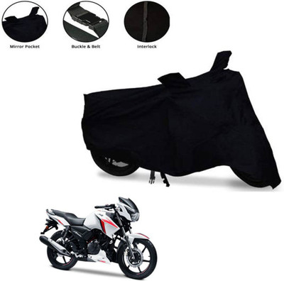 AutoGalaxy Waterproof Two Wheeler Cover for TVS(Apache, Black)