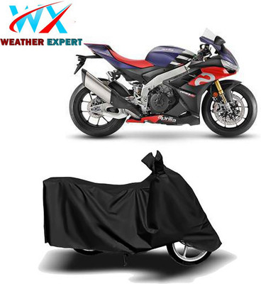 WEATHER EXPERT Waterproof Two Wheeler Cover for Aprilia(RSV4, Black)