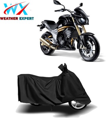 WEATHER EXPERT Waterproof Two Wheeler Cover for Mahindra(Mojo, Black)