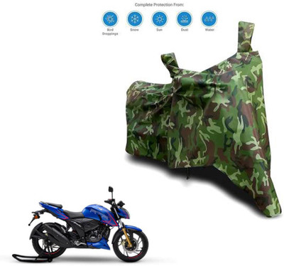 OliverX Two Wheeler Cover for TVS(Apache RTR 200, Green)