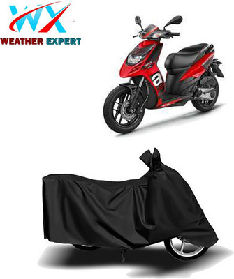 WEATHER EXPERT Waterproof Two Wheeler Cover for Aprilia(SR 150, Black)