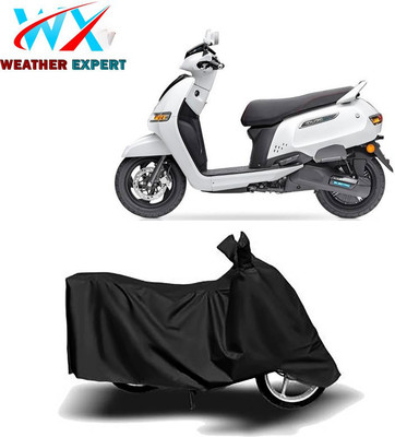 WEATHER EXPERT Waterproof Two Wheeler Cover for TVS(iQube, Black)