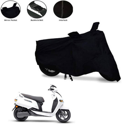 AutoGalaxy Waterproof Two Wheeler Cover for TVS(iQube, Black)