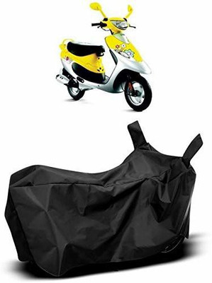 KEDIT Two Wheeler Cover for TVS(Scooty Pep Plus, Black)